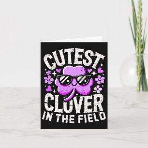 St Patricks Day Girls Toddler Boys Cutest Clover S Card