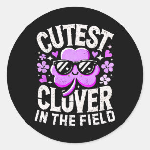 St Patricks Day Girls Toddler Boys Cutest Clover S Classic Round Sticker