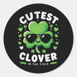 St Patricks Day Girls Toddler Boys Cutest Clover S Classic Round Sticker