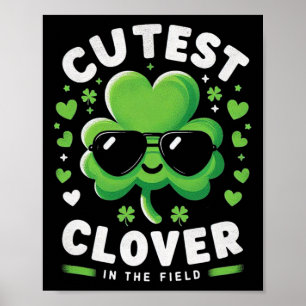 St Patricks Day Girls Toddler Boys Cutest Clover S Poster