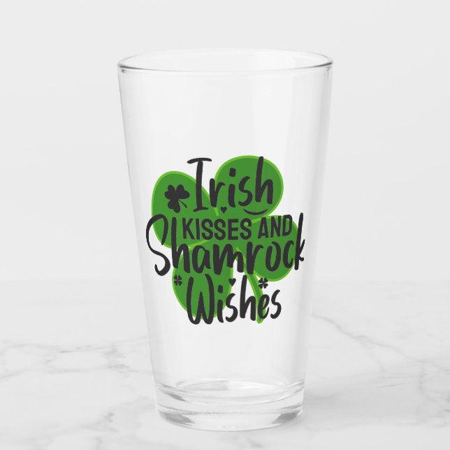 St Patrick's Day Glass with Quote  (Front)