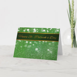 St. Patrick's Day Glitter Shamrock Card