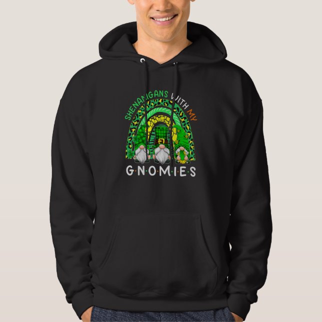 St Patricks Day Gnome Let Shenanigans Begin Shamro Hoodie (Front)