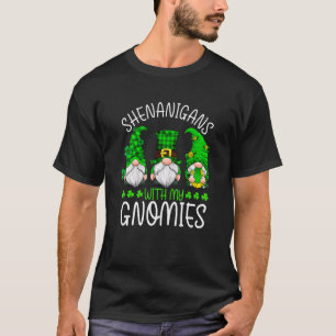 St Patricks Day Gnome Let Shenanigans Begin Shamro T-Shirt