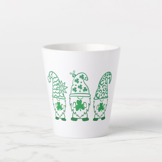 St. Patrick's Day Gnomes-60682 Latte Mug (Front)