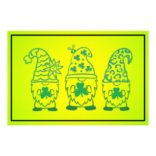 St. Patrick's Day Gnomes-60682 Photo Print