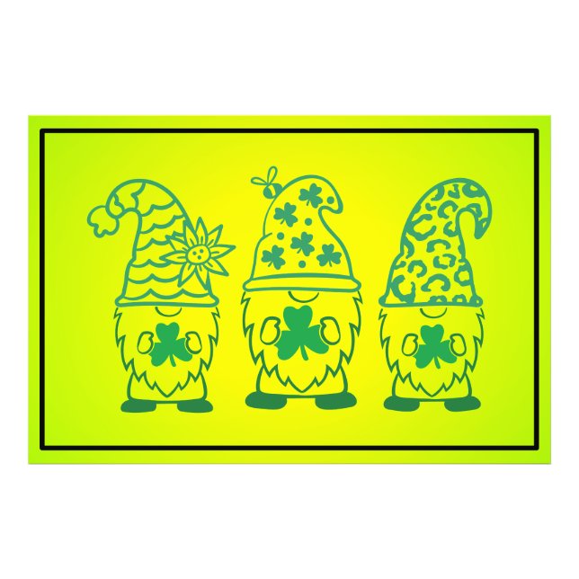 St. Patrick's Day Gnomes-60682 Photo Print (Front)