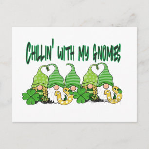 St. Patrick's Day Gnomes Holiday Postcard