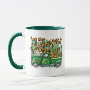 St. Patrick's Day Gnomes In Truck Shenanigans Mug