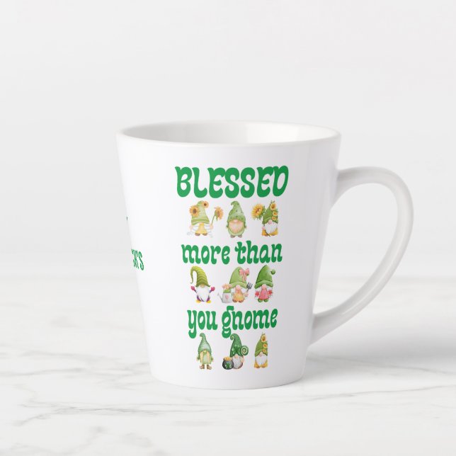 St Patrick's Day Gnomes Latte Mug (Right)