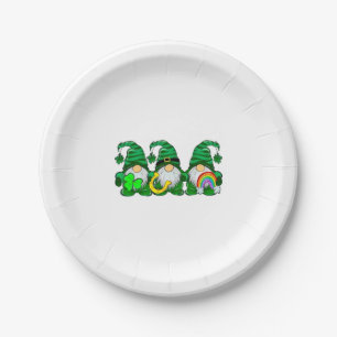 St. Patrick's Day Gnomes Paper Plate