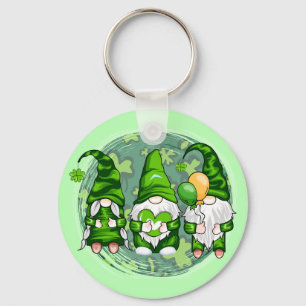 St. Patrick's Day Gnomes Shamrock Gnomes-54989 Key Ring