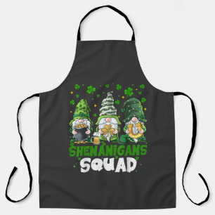 St Patricks Day Gnomes Shenanigans Squad Saint Apron