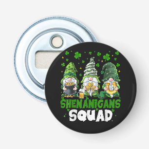 St Patricks Day Gnomes Shenanigans Squad Saint Bottle Opener