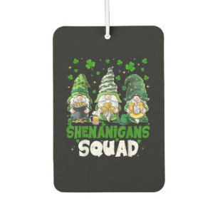 St Patricks Day Gnomes Shenanigans Squad Saint Car Air Freshener