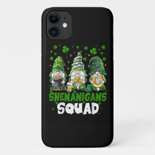 St Patricks Day Gnomes Shenanigans Squad Saint  iPhone 11 Case