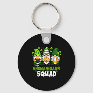 St patricks day gnomes shenanigans squad saint key ring