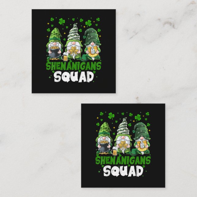 St Patricks Day Gnomes Shenanigans Squad Saint  Loyalty Card (Front/Back)