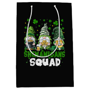 St Patricks Day Gnomes Shenanigans Squad Saint Medium Gift Bag