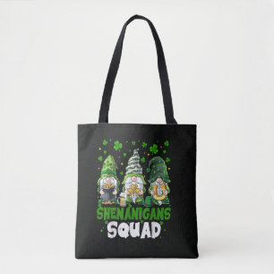 St Patricks Day Gnomes Shenanigans Squad Saint Tote Bag