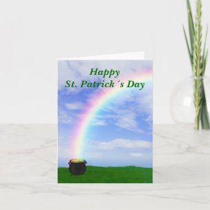 St. Patrick's Day Gold Pot - Greeting Card