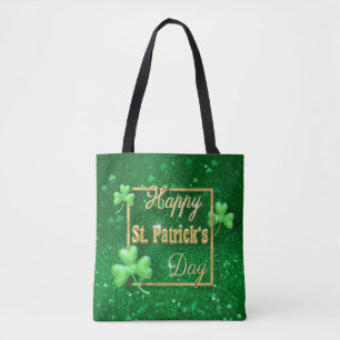 St. Patrick's Day Gold Shamrock Tote Bag