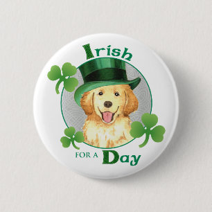 St. Patrick's Day Golden 6 Cm Round Badge