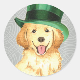 St. Patrick's Day Golden Classic Round Sticker