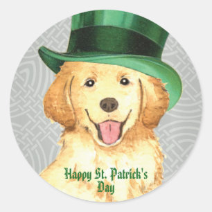 St. Patrick's Day Golden Classic Round Sticker
