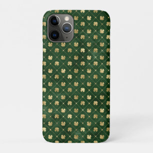 St Patricks Day Golden Clover Shamrock Vintage iPhone 11 Pro Case