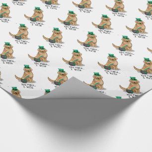 St. Patrick's Day Golden Retriever Dog Wrapping Paper