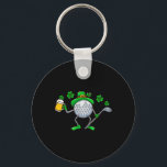 St Patricks Day Golf Golfing Irish Golfer Beer Hum Key Ring<br><div class="desc">St Patricks Day Golf Golfing Irish Golfer Beer Humor Men Dad</div>
