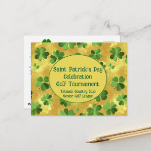 St. Patrick's Day Golf Tournament Postcard