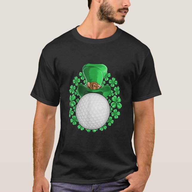 St Patricks Day Golfing Golf Clover Men Women Kids T-Shirt (Front)