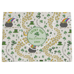 St Patricks Day Good Luck Large Gift Bag