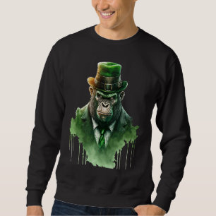 St Patrick's Day Gorilla Vintage Gorilla Love Men Sweatshirt