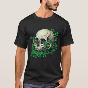 St. Patrick's Day Gothic Skull & Snake VintT-Shirt T-Shirt