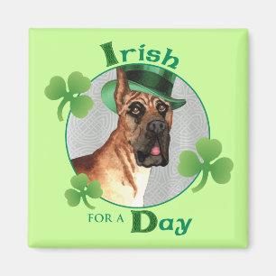St. Patrick's Day Great Dane Magnet