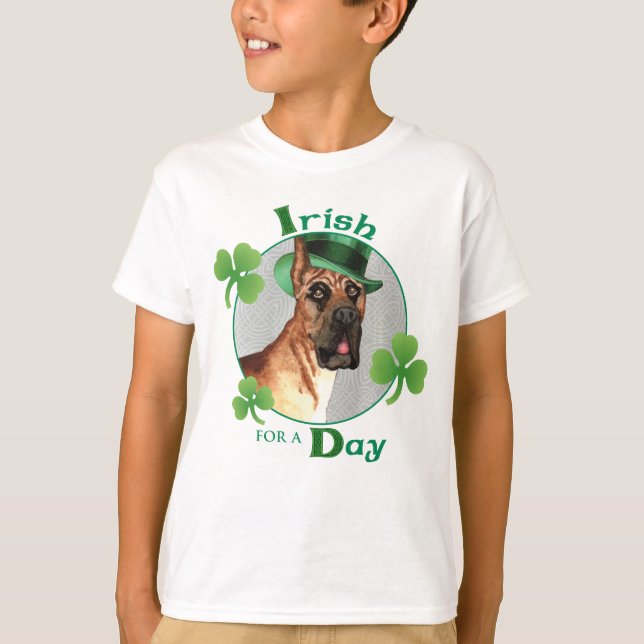 St. Patrick's Day Great Dane T-Shirt (Front)