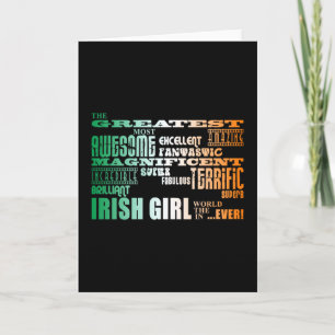 St Patrick's Day : Greatest Irish Girl in World Card