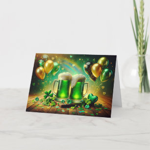 St. Patrick's Day Green Beer Holiday Card