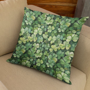 St. Patrick's Day Green Clover  Cushion