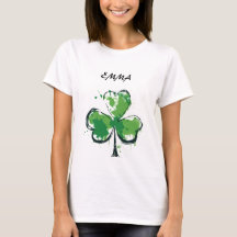 St. Patrick's Day Green Clover Personalized Name