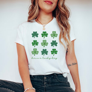 St. Patrick's Day Green Clovers Lucky Day T-Shirt
