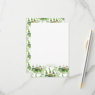 St Patricks Day Green Clovers Old Leprechaun RSVP Card