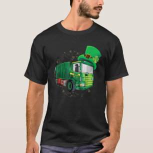 St Patrick's Day Green Garbage Truck Men Women Boy T-Shirt