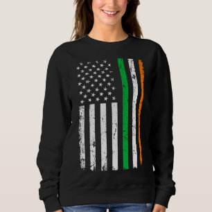 St Patrick's Day Green Irish American Flag Ireland Sweatshirt