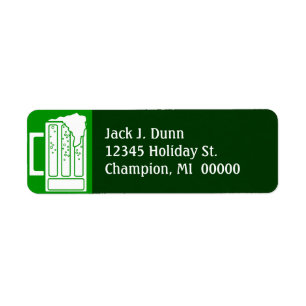 St. Patrick's Day Green Party Beer Address Labels