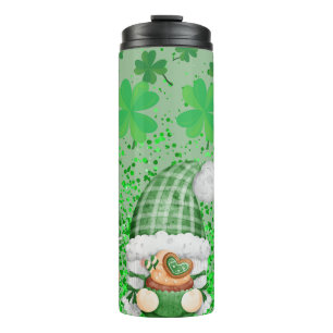 St Patrick's Day Green Shamrock Gnomes Thermal Tumbler