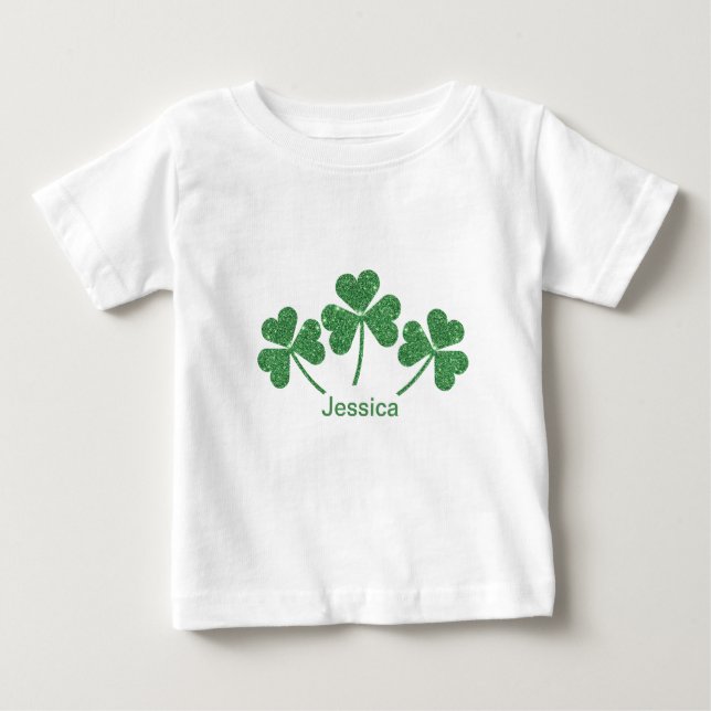 St. Patrick's Day Green Shamrock Vine Irish Party  Baby T-Shirt (Front)